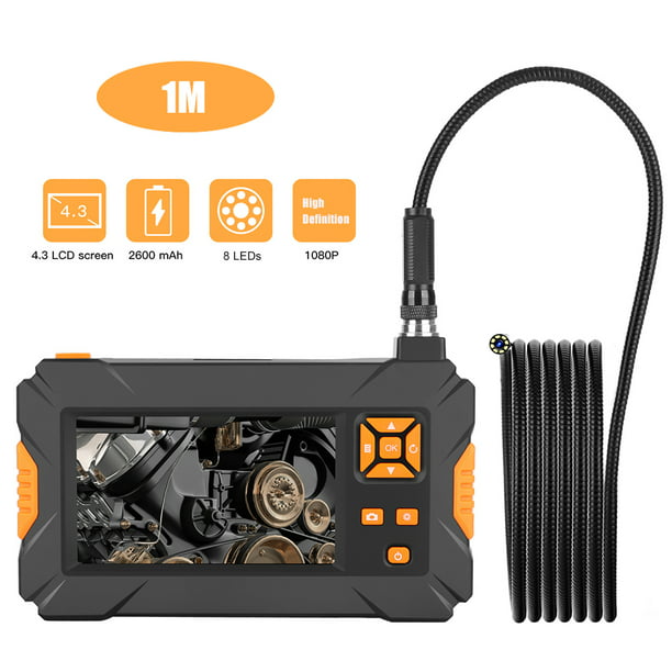 Endoscope Camera Inspection Camera Pipe Endoscope 4.3in Color LCD Display 1920x1080P 4CM-500CM Focal Length Camera 70° Viewing Endoscope 3M 